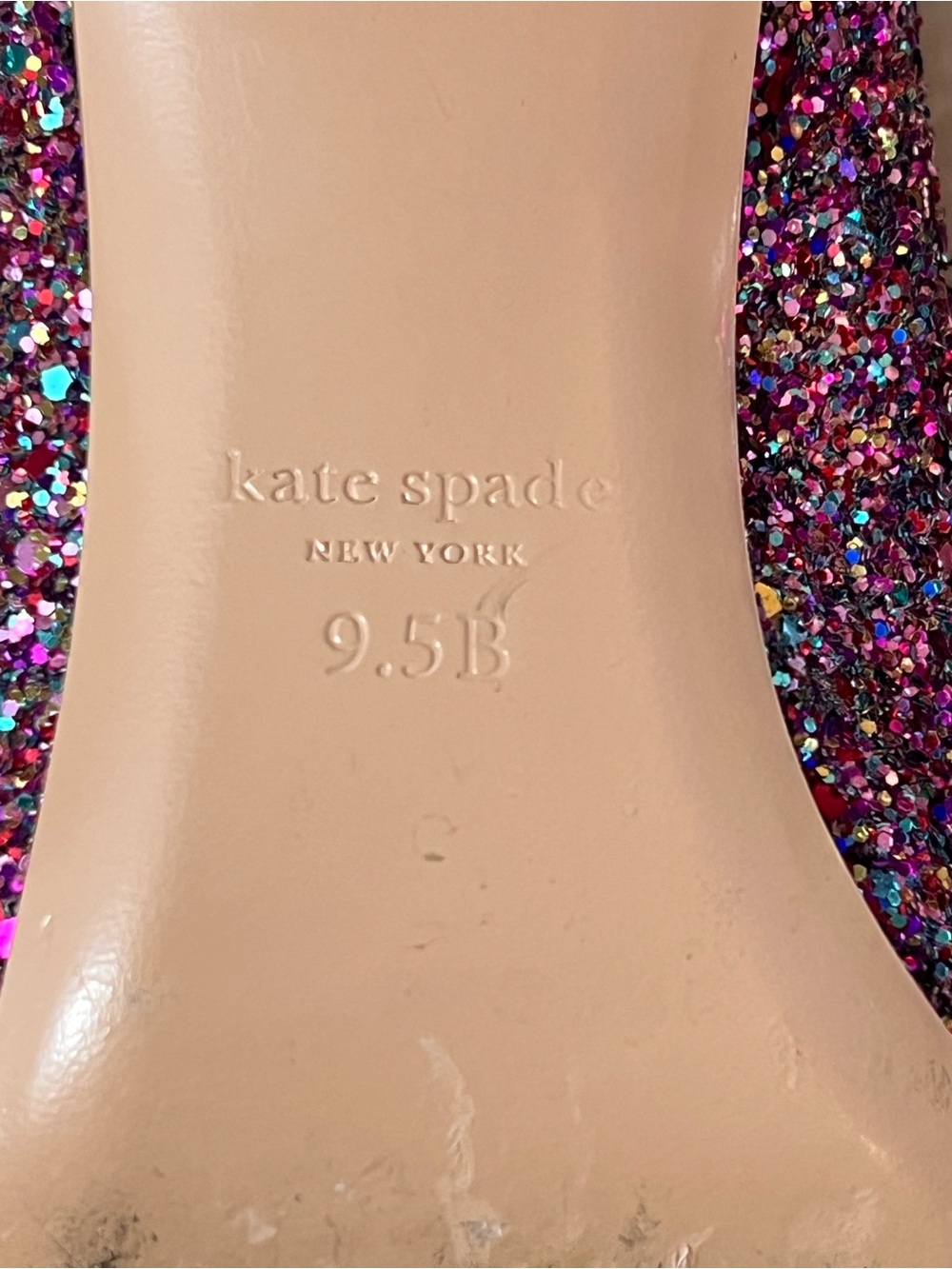 Kate Spade Marabou Glitter Dress Heels Fuchsia Feather Puff Statement Pumps 9.5 - Picture 10 of 12